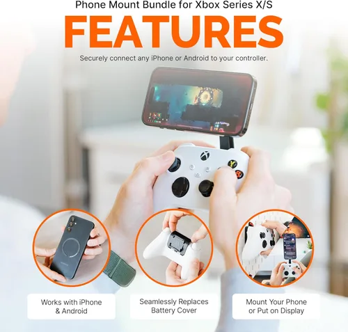 Miniatura 2 de Mechanism Phone Mount Controller Bundle for Xbox Series X/S Wireless Use our Xbox Controller Mount for any Iphone or Android Easily Adjust to