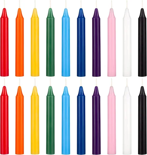 Miniatura 14 de SRG 40 mini velas cónicas color azul claro sin perfume, 4 pulgadas de alto x 1/2 pulgada de diámetro, ideal para lanzar campanadas, rituales
