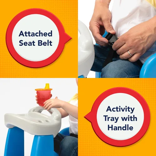Miniatura 4 de Simplay3 Roll and Stroll - Auto de empuje silencioso para niños pequeños, con cinturón de seguridad, para niños de 1.5 a 4 años, azul