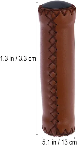 Miniatura 8 de BESPORTBLE 3pairs Brown PU y bicicleta para manillar ligero de cuero apretones apretones, goma de montaña