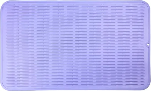 Miniatura 71 de MicoYang Alfombrilla de silicona para secado de platos para múltiples usos, fácil de limpiar, ecológica, resistente al calor, alfombrilla