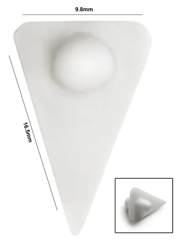 Miniatura 2 de SP Bel-Art Spinvane - Barra de agitación magnética triangular de teflón, 0.409 x 0.650 x 0.386 in, se adapta a viales de 0.1-0.2 fl oz, color blanco