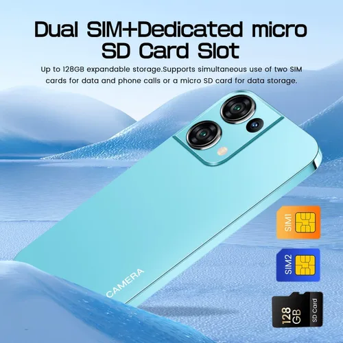 Miniatura 3 de Unlocked Cell Phone, Android 13 Mobile Phones 5.2inch HD Screen, Dual SIM, 1+16G ROM/SD to 128GB, Dual Camera/2850mAh Big Battery Smart Phone