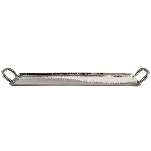 Miniatura 8 de G.E.T. SSTPD-1612-ANT - Bandeja otomana de metal resistente con asas, 16 x 12 pulgadas, bronce martillado