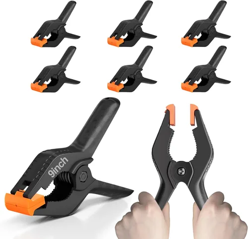 Miniatura 10 de EMART Paquete de 6 Abrazaderas de Resorte para Muselina Resistentes, Clips de Fondo de Cabina de Fotos de 4.5 Pulgadas para Estudio de Fotografía