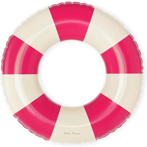 Miniatura 31 de Petites Pommes Flotador de piscina a rayas para niños y niños pequeños, tubo interior duradero, diseño de rayas clásico impreso a mano, dona