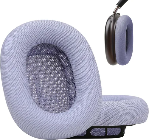 Miniatura 13 de Almohadillas de silicona mejoradas para auriculares AirPods Max 2024, almohadillas cubiertas de cuero proteico con silicona y espuma viscoelástica e