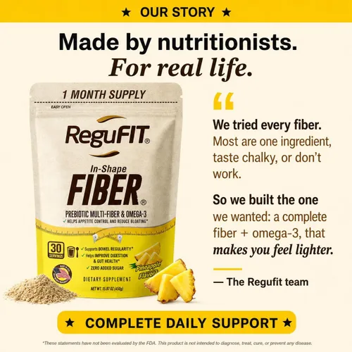 Miniatura 9 de Suplemento de fibra prebiótica en polvo: fibra soluble e insoluble con linaza, cáscara de psyllium, salvado de avena y omega-3 para salud digestiva