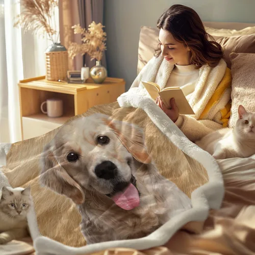 Miniatura 162 de Autumn Teddy Dog Patchwork Sherpa Blanket Fall Cozy Throw Blanket Cute Puppy Quilt Style Warm Soft Blanket for Couch Sofa Bedroom Decor 50x60 Inches
