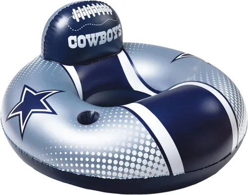 Miniatura 15 de BigMouth 42” Inflatable Pool Floats Officially Licensed NFL Fan Gear Merchandise Back Support Inner Tube for Adults and Teens