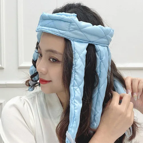Miniatura 8 de Diadema rizadora de cabello sin calor para mujeres y niñas, material de satén suave, amigable con la piel, rizos de cabello sin calor para cabello