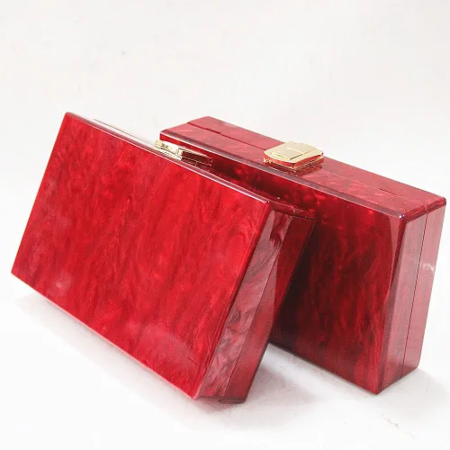 Miniatura 5 de Dirmmis Nuevas mujeres bolso de mensajero moda elegante mármol sólido perla mujer noche bolso rojo lujo fiesta fiesta fiesta fiesta embrague