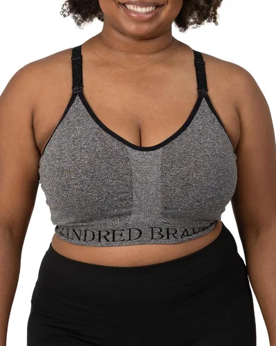 Kindred Bravely Sublime Busty - Brasier deportivo de lactancia y maternidad de bajo impacto para F, G, H, I Cup (terracota ombrado)