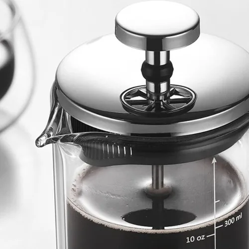 Miniatura 6 de Cafetera francesa de pared doble del vidrio de Borosilicate a prueba de calor del fabricante de café
