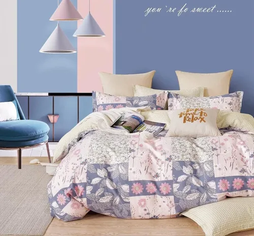 Swanson Beddings Juego de cama de 3 piezas con diseño de flores y hojas, 100% algodón: funda nórdica y dos fundas de almohada (tamaño Queen)