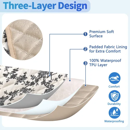Miniatura 2 de ALIECOM Fundas de sofá modular reclinable en forma de L, 100% impermeables, fundas para sofá seccional, fundas lavables con estampado, protector