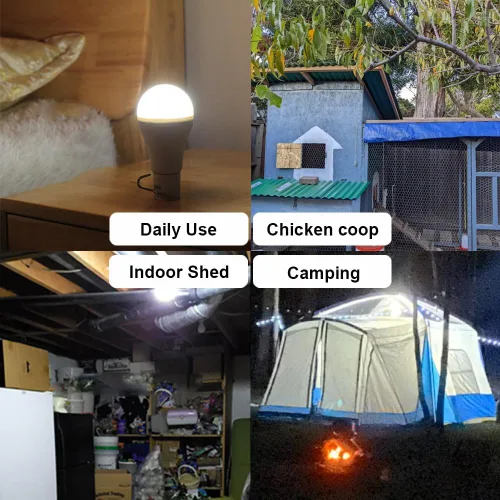 Miniatura 6 de Luz solar portátil con modo de encendido y apagado automático para interiores y Chieken Coop, luces LED solares para tienda de campaña
