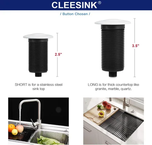 Miniatura 4 de Interruptor para triturador de basura, kit inalámbrico de encendido/apagado para triturador de desechos de alimentos, plástico blanco, botón
