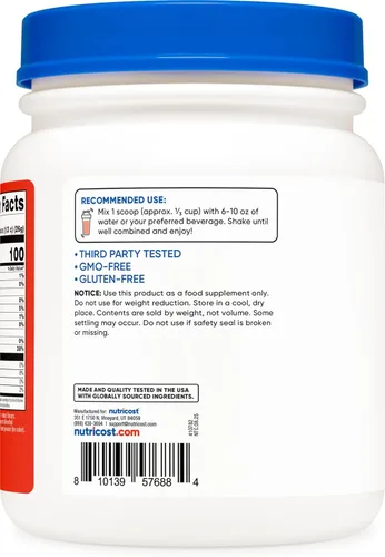 Miniatura 4 de Nutricost Polvo aislado de proteína de suero transparente (Tropical Punch) 1 LB – 0.71 oz de proteína, 0.00 oz de azúcar añadido, sin OMG, sin gluten