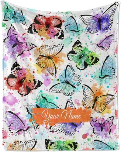 Miniatura 12 de Jekeno Regalos de girasol para mujeres, mamá, manta personalizada con girasol, manta personalizada con nombre, manta de franela personalizada
