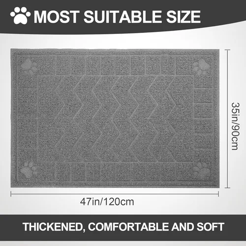 Miniatura 2 de Alfombrilla de Arena para Gatos, Alfombrilla Atrapa Arena Suave para las Patitas del Gatito, Alfombrilla para Caja de Arena de Gatitos de 47" x 35