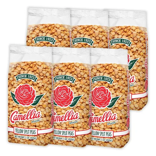 Miniatura 12 de Camellia Brand Guisantes partidos amarillos secos – Guisantes partidos de alta calidad sin OMG para dal indio, abundantes sopas de guisantes
