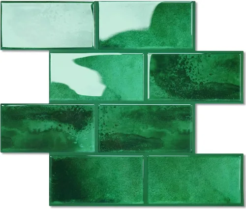 Miniatura 14 de STICKGOO Azulejos de Subway de 10 Hojas para Despegar y Pegar para Salpicadero, Azulejos de Vinilo Autoadhesivos Negros para Pared, Salpicadero
