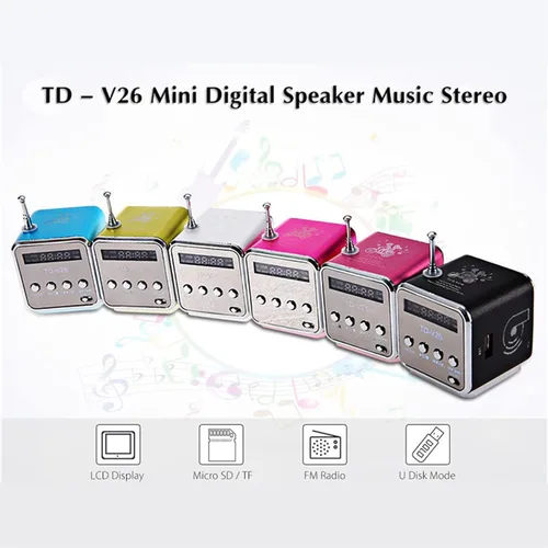 Miniatura 2 de Mini altavoz Bluetooth, reproductor de música inalámbrico Etigood portátil, radio FM, estéreo digital, reproductor MP3, compatible con tarjeta Negro