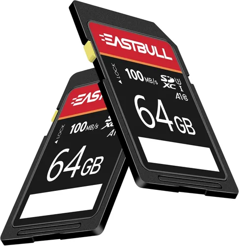 Miniatura 6 de Paquete de 5 tarjetas SD de 64 GB EASTBULL Clase 10 SD U1 V30 de alta velocidad de 100 MB/s de lectura SDXC tarjeta de memoria SDXC paquete de 5