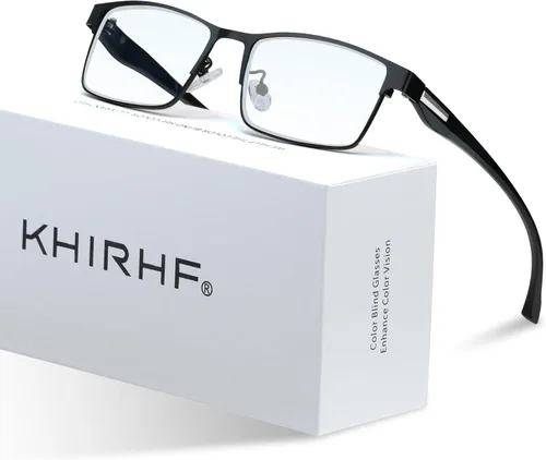 Lentes daltónicos para hombres, corrección y mejora de la deficiencia de visión de color para daltonismo rojo y verde | Uso en interiores y