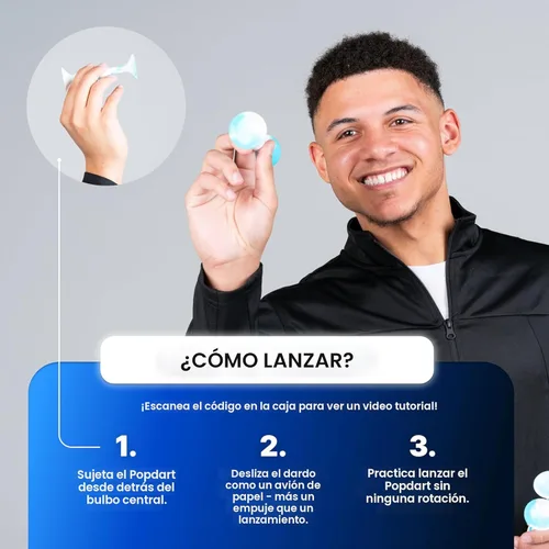 Miniatura 5 de Popdarts - Juego de lanzamiento de ventosas para interiores y exteriores con marcador de objetivo Rizzle – Competencia con un pop, paquete