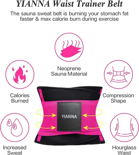 Miniatura 2 de YIANNA Waist Trainer Belt for Women Waist Trimmer Weight Loss Workout Fitness Back Support Belts