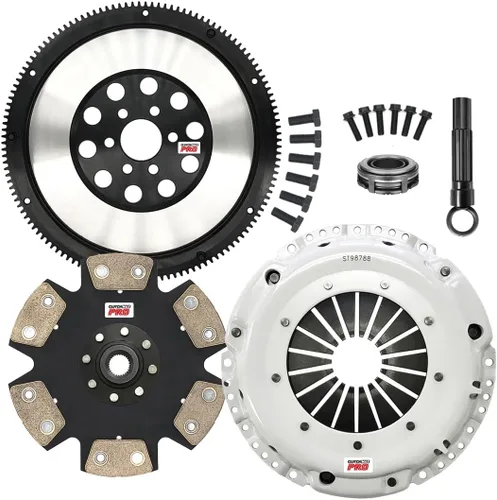 PRO Performance Stage 4 Kit de embrague con volante Chromoly compatible con VW Volkswagen Beetle Golf Jetta 2.0L AEG BEV 1999-2006