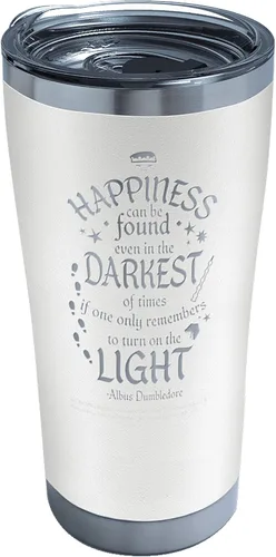Miniatura 9 de Tervis Traveler - Vaso aislado de triple pared con cita de la felicidad de Harry Potter mantiene las bebidas frías y calientes, 30 onzas, blanco