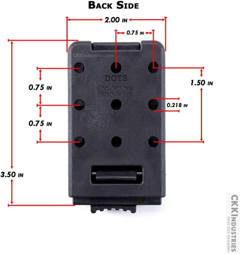 Miniatura 8 de Accesorio de funda con clip para cinturón de combate, diseño de bloqueo OWB (fuera de la cintura), (para cinturones de 1.50-1.75 pulgadas)