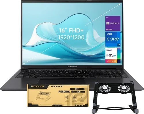 ASUS Vivobook 16 F1605 Business Pro Laptop, 16" WUXGA (1920 x 1200), Intel i7-1355U, 24GB RAM, 1TB SSD, paquete con radiador plegable PCO Notebook,