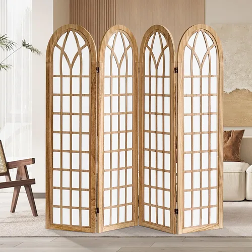 Miniatura 10 de Divisor de habitación japonés de 6 paneles, 94.5 pulgadas de ancho x 66.9 pulgadas de alto, pantalla de privacidad plegable estilo Shoji, divisor