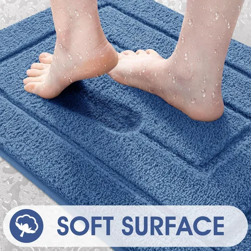 Miniatura 3 de IM HOME Bathroom Rugs, Ultra Soft Plush Fluffy Microfiber Absorbent Bath Mat, Non-Slip Backing, Machine Washable Bath Mats for Bathroom Floor, Tub