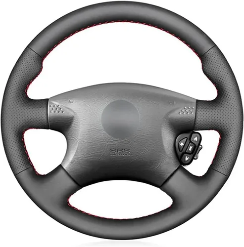 Funda para volante de puntada para Nissan X-Trail (T30) 2001-2003, funda para volante con cordones, antideslizante para coser