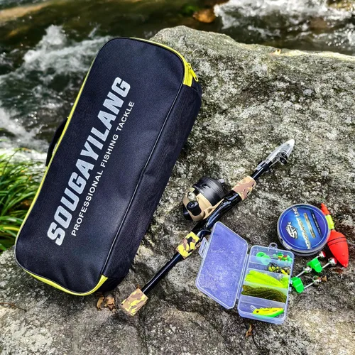 Miniatura 6 de Sougayilang Kids Fishing Rod and Reel Combo,Light Weight Fishing Pole with Spincast Fishing Reel Tackle Bag Lures for Youth,Girls and Boys Good