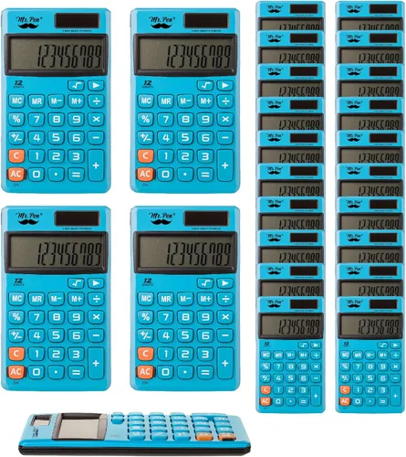 Miniatura 14 de Mr. Pen - Calculadora solar de función estándar, 12 dígitos, rosa claro, tamaño de bolsillo