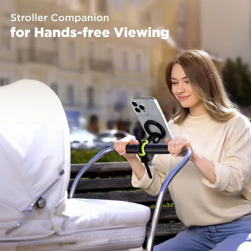 Miniatura 2 de OUTXE Soporte magnético de teléfono para cochecito, soporte de teléfono ajustable con Magsafe para carrito de compras, manillar de bicicleta
