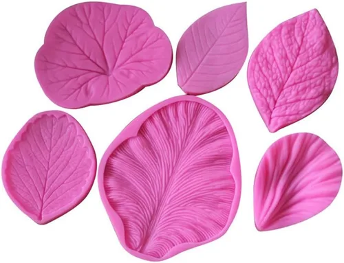 Miniatura 2 de Molde de silicona para hojas, moldes de fondant de flores de rosa, herramientas de decoración de pasteles, Sugarcraft, resina, caramelo, arcilla