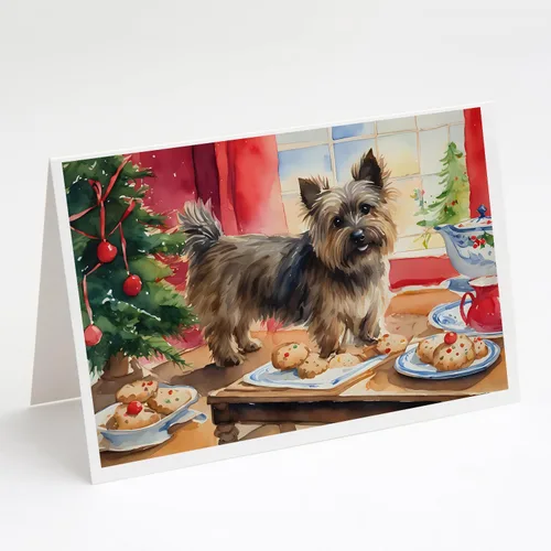 Miniatura 189 de Caroline's Treasures DAC3884GCA7P Paquete de 8 tarjetas en blanco de Navidad con galletas de husky siberiano Tarjetas de felicitación con sobres