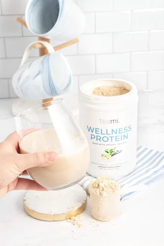 Miniatura 4 de Teami Proteína de vainilla en polvo con ingredientes orgánicos, proteína de guisante suave a base de plantas con bajos carbohidratos netos, sin OMG