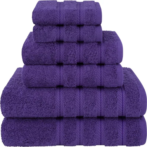 Miniatura 105 de American Soft Linen - Juego de 4 toallas, 100% de algodón turco, 27 x 54 pulgadas, tamaño extragrande, toallas para la ducha, color amarillo
