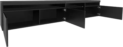 Miniatura 9 de Bellemave Soporte de TV LED para televisores de hasta 105 pulgadas, amplio espacio de almacenamiento con 2 estantes de vidrio, armario de TV