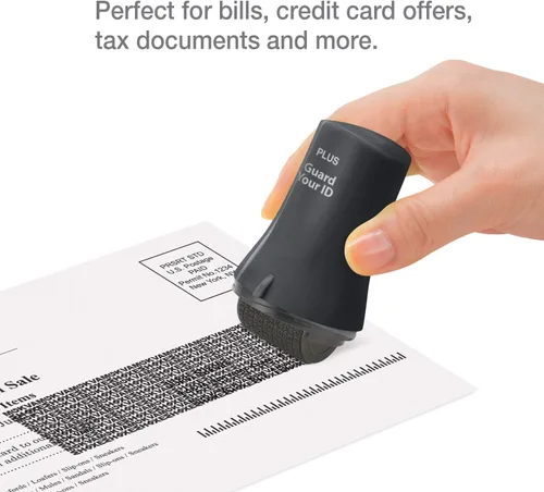 Miniatura 7 de Guard Your ID Wide Advanced Roller 2.0 - Sello de seguridad para prevención de robo de identidad, color negro