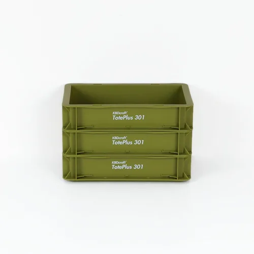 Miniatura 13 de KBDcraft Contenedor de almacenamiento apilable - Caja organizadora de plástico resistente y bandeja con paredes rectas, pequeños contenedores de Gris