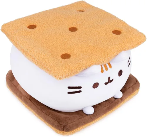 Miniatura 3 de GUND Pusheen S’mores Squisheen de peluche, animal de juguete para mayores de 8 años, marrón/blanco, 12 pulgadas